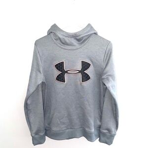 Under Armour High Neck Gray Fleece Hoodie